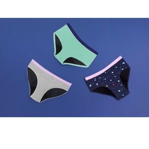 3 Pairs Thinx Period Panties Underwear Starter Kit